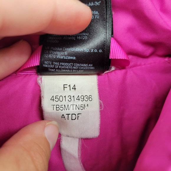 The north face TNF floral girls 550 down filled jacket - Picture 4 of 7